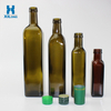 Square 750ml 500ml Olive Green Oil Glass Bottle 
