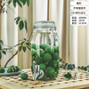 Round Snap-on Bottle Glass Tank Glass Jar 2000ml with Handle