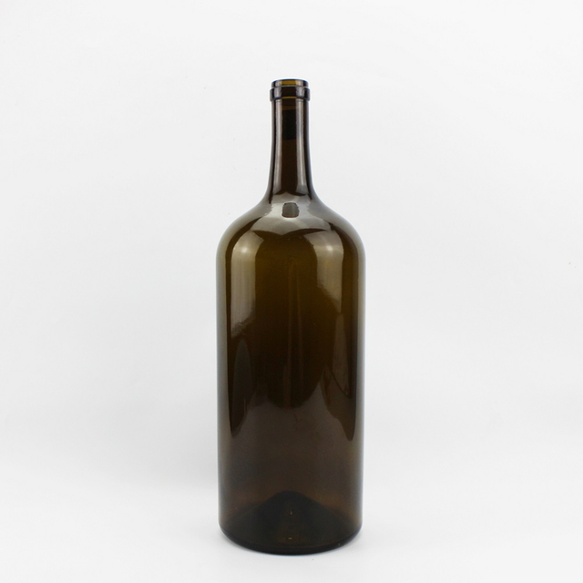 New Style 1L 1.5L 1.75L Antique Green Wine Glass Bottle With Cork Top