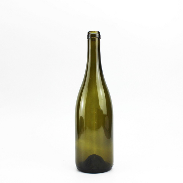 Wholesale Dark Green Burgundy 750ML Wine Glass Bottle