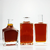 Custom Design Whiskey Vodka Rum Gin Tequila Spirits Square Shape Empty Glass Bottle 