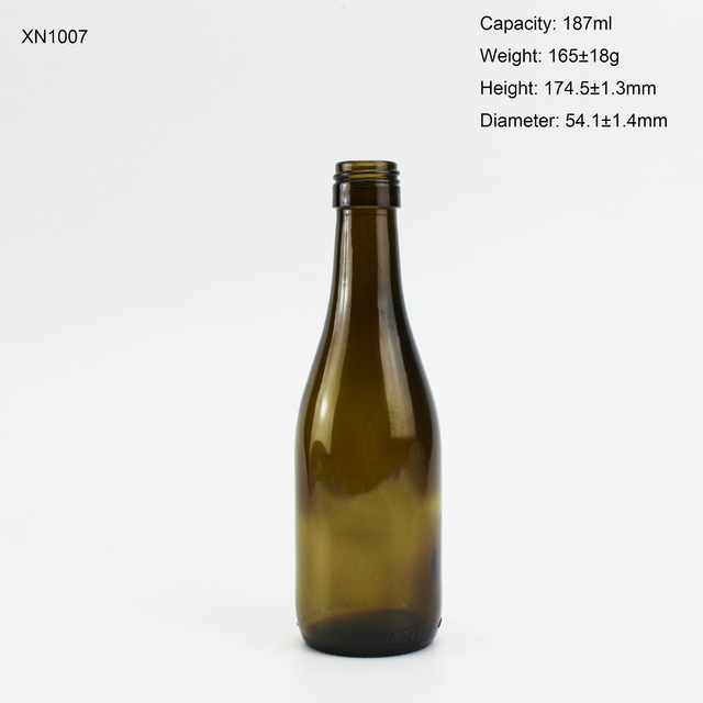 187ML Antique Green Wine Bottle With Screw Top