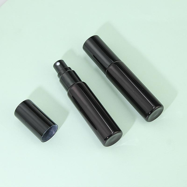 10ml Ombré Black/Gold/Silver Glass Perfume Bottle
